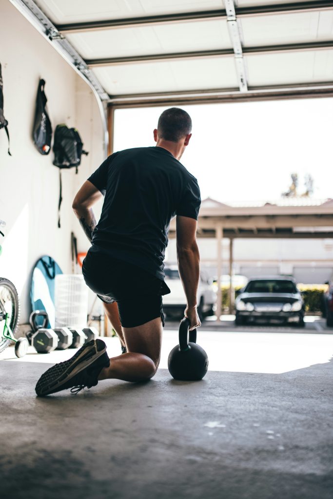 Veteran exercising