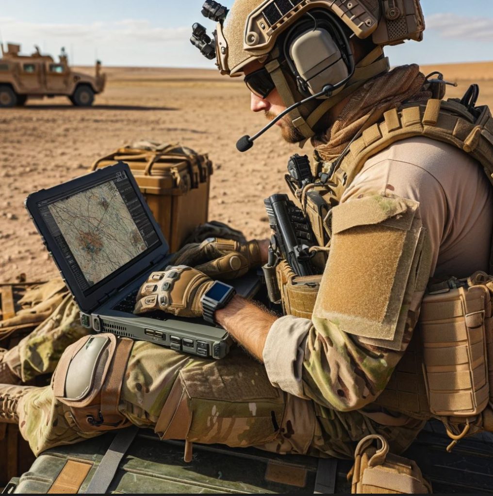 Military personnel on communications duty